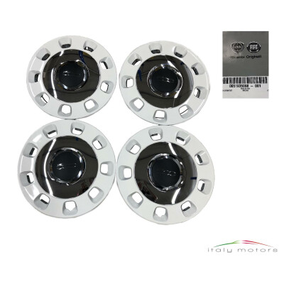 Original Fiat 500 14 Zoll Radkappen Radzierblende Radblende Weiß Set 51935068