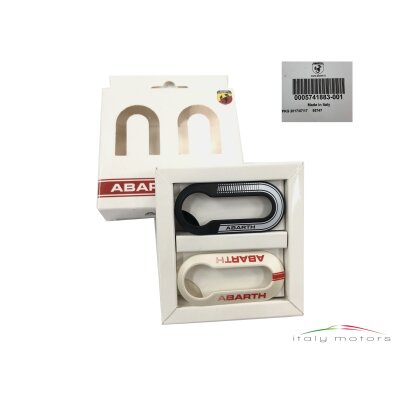 Schlüsselanhänger mit Lederband für Fiat Abarth Jeep Alfa Romeo