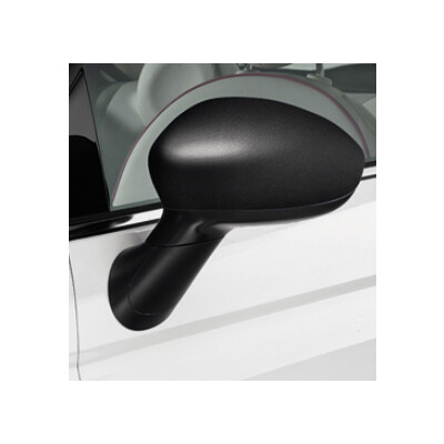 Original Fiat 500 Bj 2015 Aussenspiegel Abdeckkappe Mikrokarbon schwarz 51977649