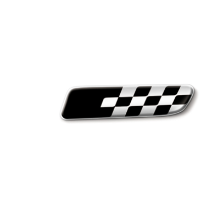 Original Fiat 500 ab Bj 2007 Emblem Zierleiste Leiste racing schwarz 50901678
