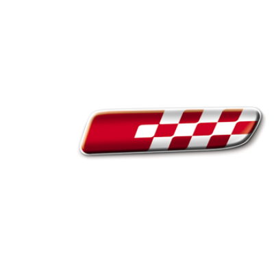 Original Fiat 500 ab Bj 2007 Emblem Zierleiste Seitenleiste racing rot 50901679