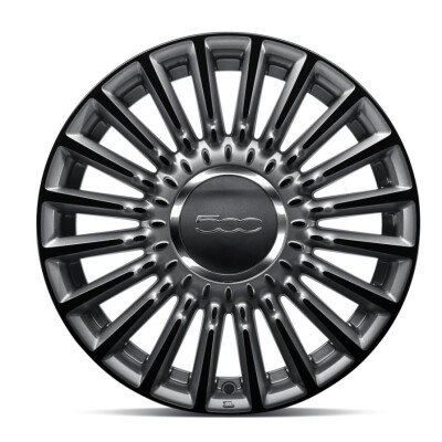 Original Fiat 500 Bj 2015 Leichtmetallfelgen Bicolor schwarz matt grau 50927754