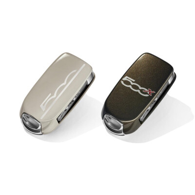 Original Fiat 500X ab Bj 2015 Schlüsselcover Autoschlüsselgehäuse Set beige 500 logo baun 500X logo 52002330