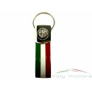 Alfa Romeo Schlüsselanhänger Chromstahl Emblem Tricolore