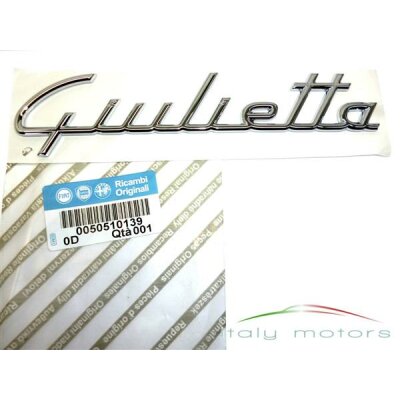 Original Alfa Romeo Giulietta Schriftzug Modellzeichen Emblem Heck 50510139