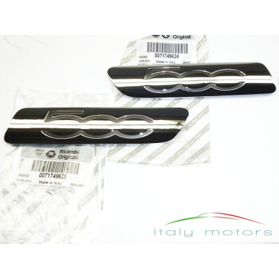 Original Fiat 500 Modellzeichen Emblem Schriftzug rechts links 71749625 71749624