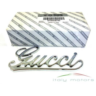 Fiat 500 original Modellzeichen Emblem Schriftzug Gucci hinten Heck 735538792