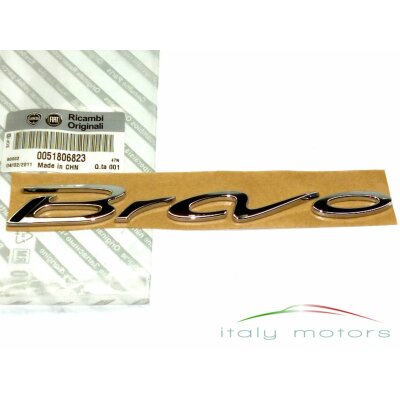 Fiat Bravo 07-09 orig. Schriftzug Modellzeichen Emblem hinten - schwarz 51806823