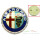 Alfa Romeo Emblem 55mm Kühlergrill Frontemblem Scudetto Firmenzeichen NEU