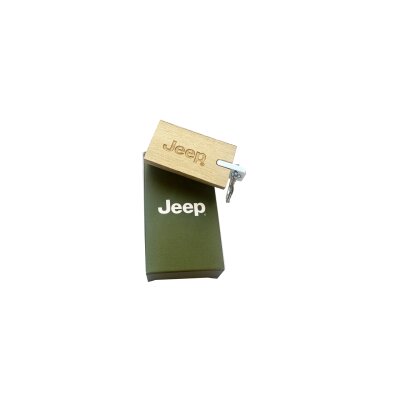 Original Jeep Schlüsselanhänger Holz mit Jeep Logo 6001099343