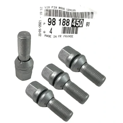 Original Set Radschrauben M12x1,25mm C4 C5 C6 JUMPY 208 308 407 508 9818845080