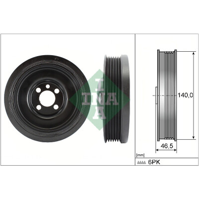 Riemenscheibe Kurbelwelle für Audi Seat VW Skoda 038105243M 038105243L