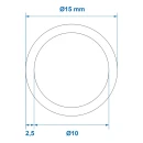 ProPlusTrinkwasserschlauch Wasserschlauch Wasserleitung blau 5M Ø10x15mm