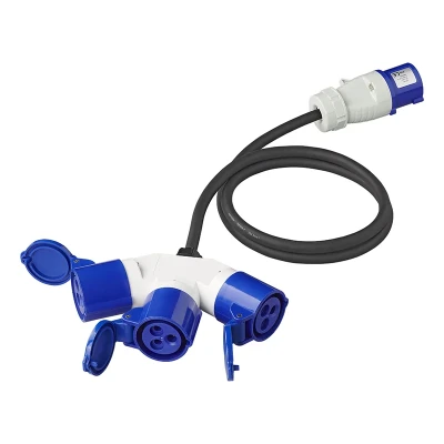 ProPlus CEE 3 Fach Verteiler 16A 150cm Mehrfach Adapter Kupplung Splitter