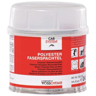 Carsystem Polyester-Glasfaserspachtel grün 250 g Dose inkl. Härter 124.036