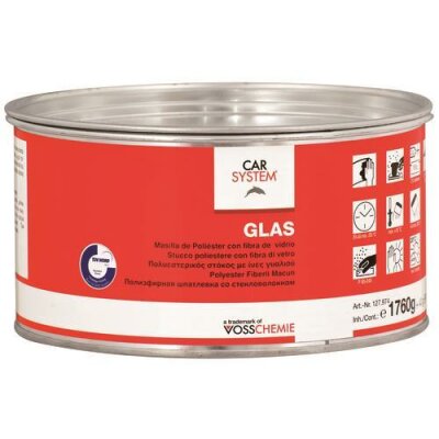 Carsystem Glas Polyester-Glasfaserspachtel grün 1,0 kg Dose inkl. Härter 130.854