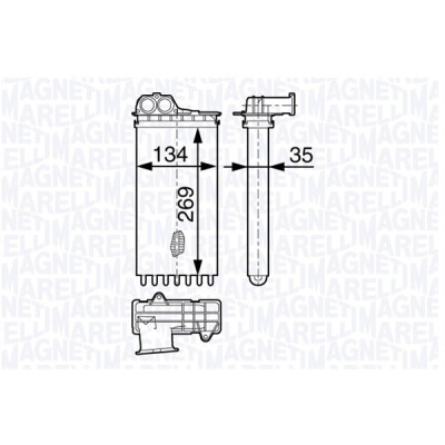 Magneti Marelli Wärmetauscher Innenraumheizung für Peugeot 350218359000 BR359
