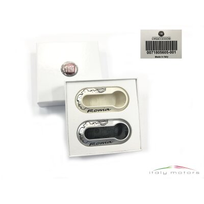 Original Fiat 500 Schlüssel Cover Set moccalatte weiß pastell Set 50926