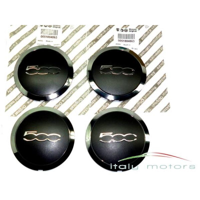 Original Fiat 500 Felgendeckel Nabenkappen Radkappen Satz NEU 51884863 SET