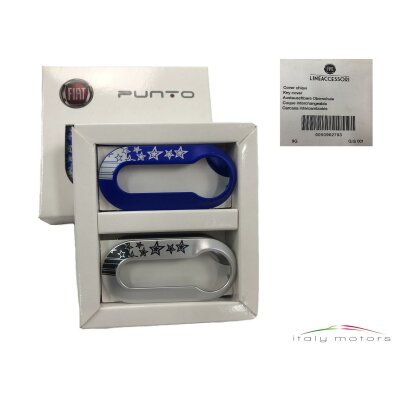 Original Fiat Punto Evo Schlüssel Cover Schlüsselcover silber blau Set 50902793