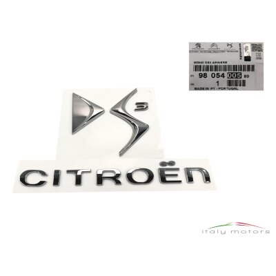 Original Citroen DS3 Chrom Anzeichen Emblem Logo Schriftzug hinten 9805400580